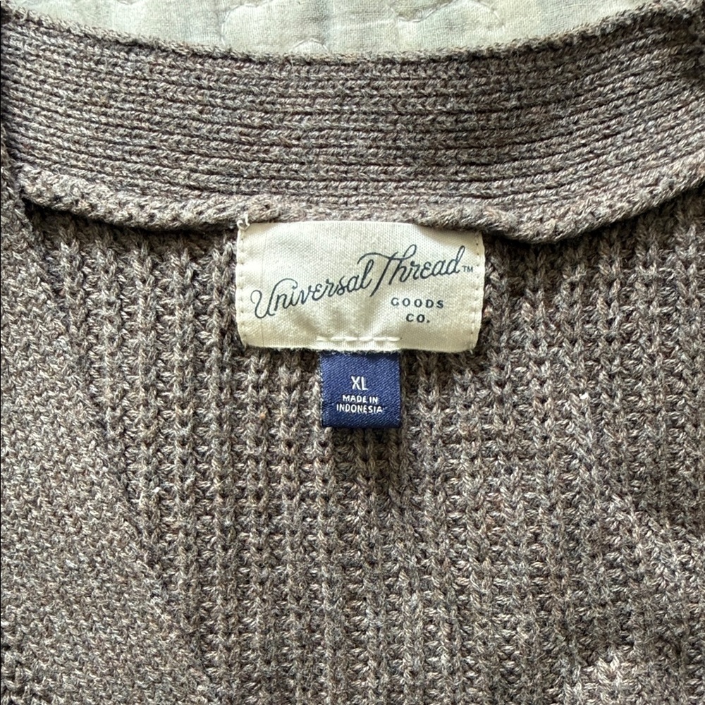 Universal Thread Brown Knit Button-Up Cardigan Ve… - image 2